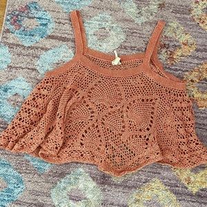Orange Free People Crop Tops